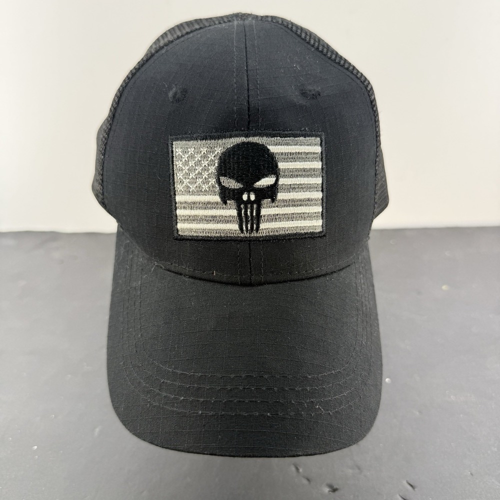Highland Tactical Hat American Flag Soft Mesh Fitted Military Punisher Cap
